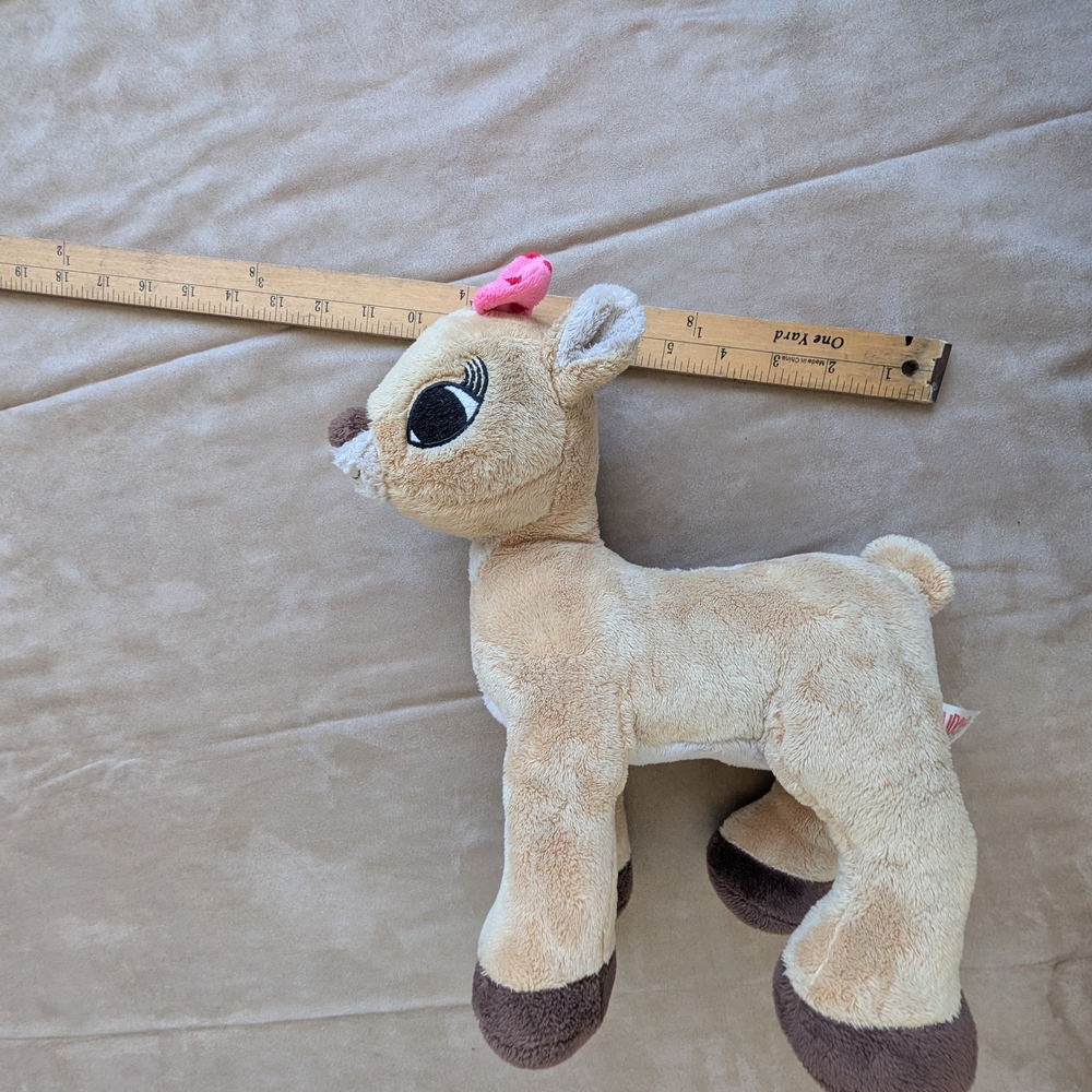 Adorable Plush Deer Toy with Pink Bow